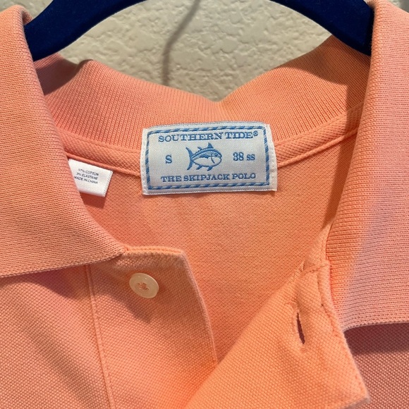 Southern Tide Orange Polo Shirt Classic Design - Picture 3 of 3